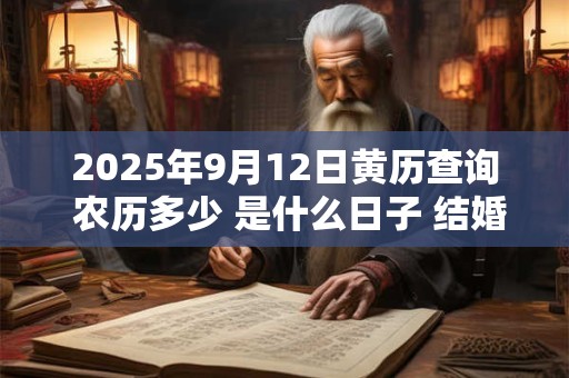 2026年9月12日黄历查询 农历多少 是什么日子 结婚吉时 2026年9月12日黄历查询 农历多少 是什么日子 结婚吉时