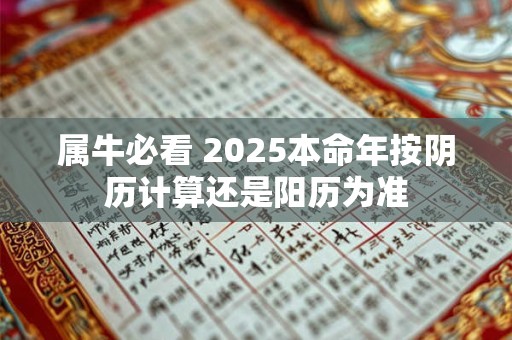 属牛必看 2025本命年按阴历计算还是阳历为准