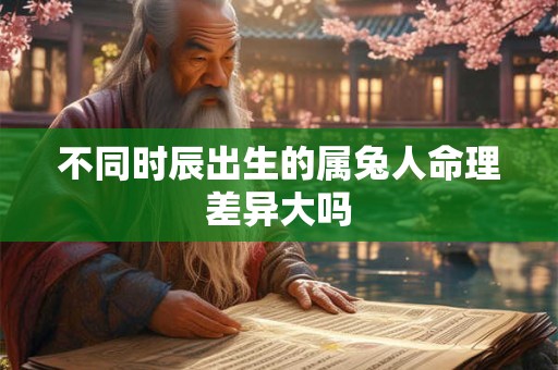 不同时辰出生的属兔人命理差异大吗