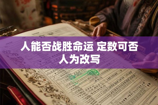 人能否战胜命运 定数可否人为改写