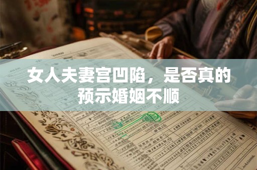 女人夫妻宫凹陷，是否真的预示婚姻不顺