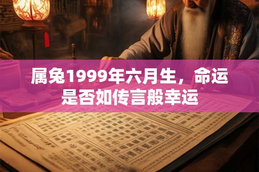 属兔1999年六月生,命运是否如传言般幸运 属兔1999年六月生,命运是否如传言般幸运