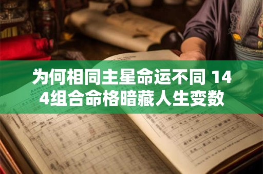 为何相同主星命运不同 144组合命格暗藏人生变数
