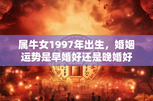 属牛女1997年出生，婚姻运势是早婚好还是晚婚好