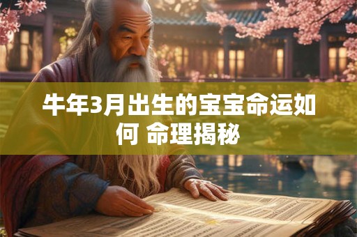 牛年3月出生的宝宝命运如何 命理揭秘