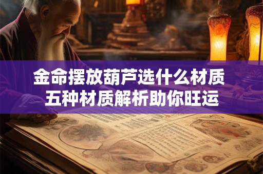 金命摆放葫芦选什么材质 五种材质解析助你旺运