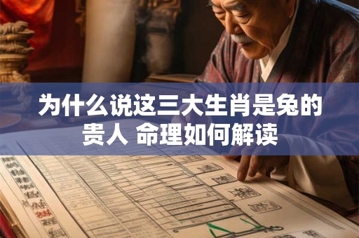 为什么说这三大生肖是兔的贵人 命理如何解读