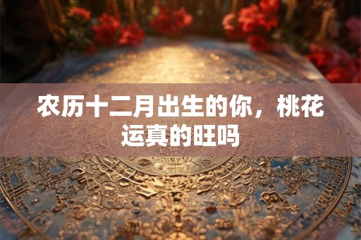 农历十二月出生的你，桃花运真的旺吗