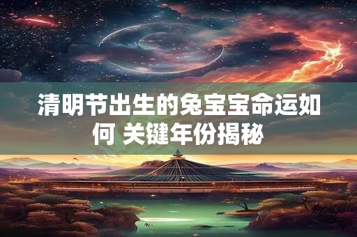 清明节出生的兔宝宝命运如何 关键年份揭秘
