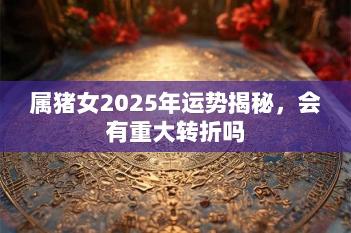 属猪女2025年运势揭秘，会有重大转折吗