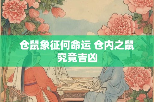 仓鼠象征何命运 仓内之鼠究竟吉凶