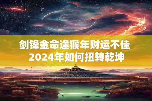 剑锋金命逢猴年财运不佳 2024年如何扭转乾坤