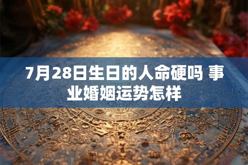 7月28日生日的人命硬吗 事业婚姻运势怎样
