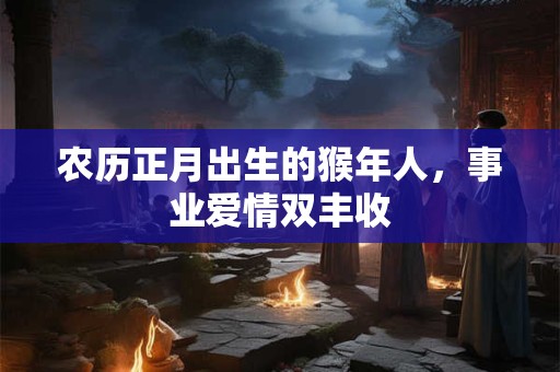 农历正月出生的猴年人，事业爱情双丰收