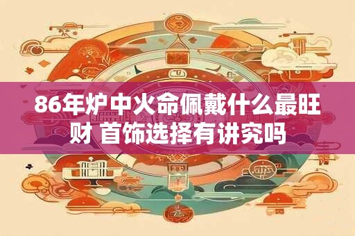 86年炉中火命佩戴什么最旺财 首饰选择有讲究吗