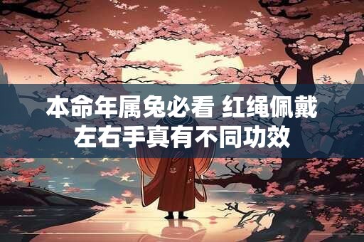 本命年属兔必看 红绳佩戴左右手真有不同功效