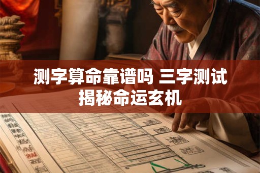 测字算命靠谱吗 三字测试揭秘命运玄机