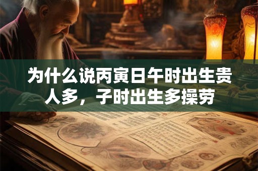 为什么说丙寅日午时出生贵人多,子时出生多操劳 为什么说丙寅日午时出生贵人多,子时出生多操劳
