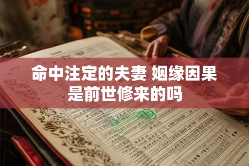 命中注定的夫妻 姻缘因果是前世修来的吗