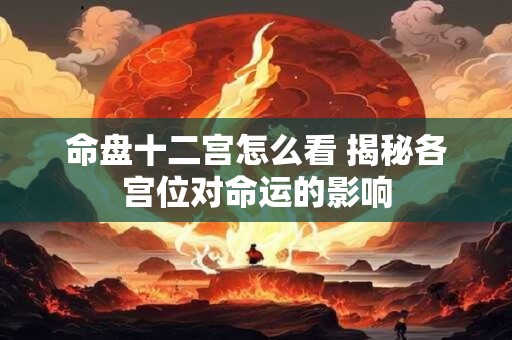 命盘十二宫怎么看 揭秘各宫位对命运的影响