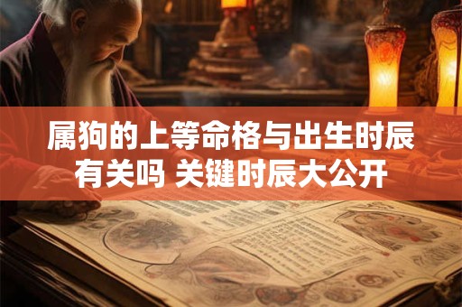 属狗的上等命格与出生时辰有关吗 关键时辰大公开