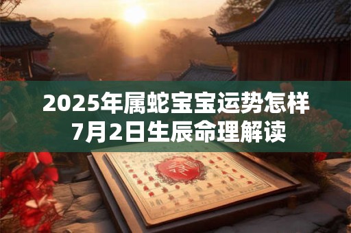 2025年属蛇宝宝运势怎样 7月2日生辰命理解读