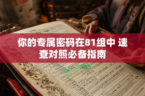 你的专属密码在81组中 速查对照必备指南