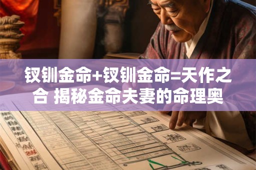 钗钏金命+钗钏金命=天作之合 揭秘金命夫妻的命理奥秘