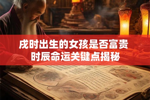 戌时出生的女孩是否富贵 时辰命运关键点揭秘
