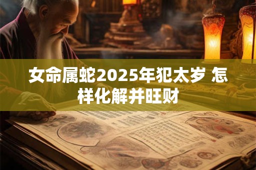 女命属蛇2025年犯太岁 怎样化解并旺财