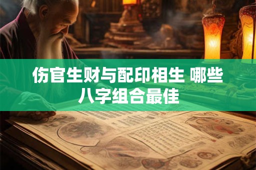 伤官生财与配印相生 哪些八字组合最佳