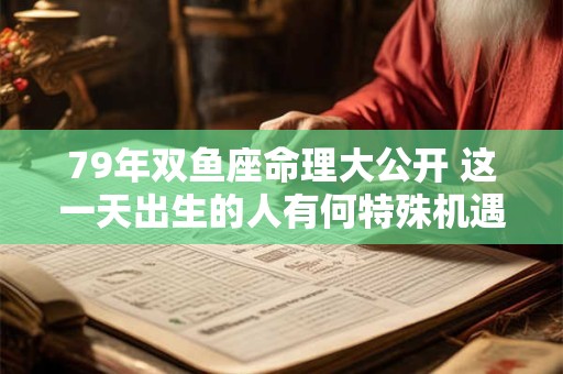 79年双鱼座命理大公开 这一天出生的人有何特殊机遇