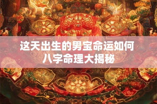 这天出生的男宝命运如何 八字命理大揭秘