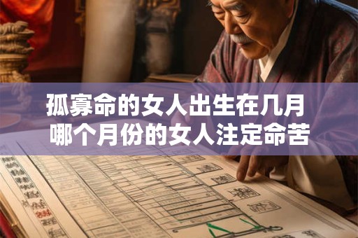 孤寡命的女人出生在几月 哪个月份的女人注定命苦