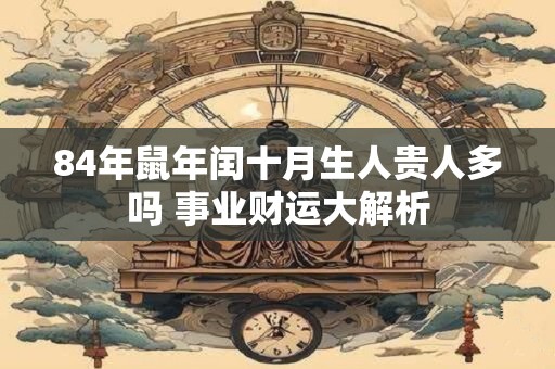 84年鼠年闰十月生人贵人多吗 事业财运大解析