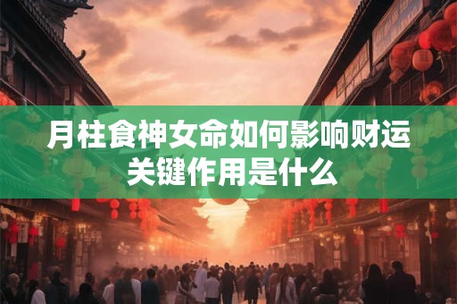 月柱食神女命如何影响财运 关键作用是什么