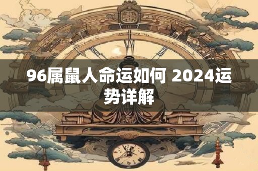 96属鼠人命运如何 2024运势详解