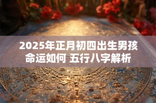 2025年正月初四出生男孩命运如何 五行八字解析