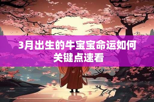 3月出生的牛宝宝命运如何 关键点速看