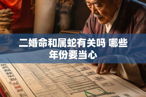 二婚命和属蛇有关吗 哪些年份要当心