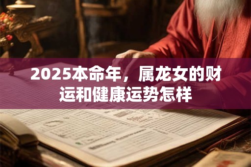 2025本命年，属龙女的财运和健康运势怎样