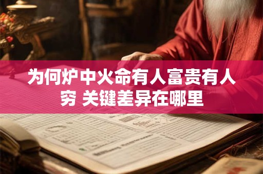 为何炉中火命有人富贵有人穷 关键差异在哪里