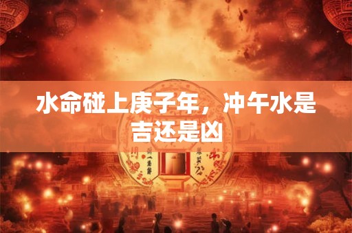 详细阅读:水命碰上庚子年,冲午水是吉还是凶 水命碰上庚子年,冲午水是吉还是凶