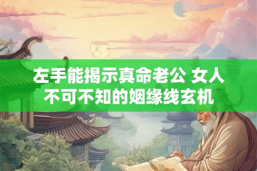 左手能揭示真命老公 女人不可不知的姻缘线玄机