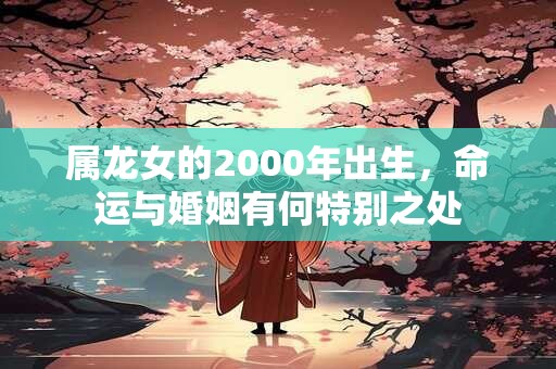 属龙女的2000年出生,命运与婚姻有何特别之处 属龙女的2000年出生,命运与婚姻有何特别之处