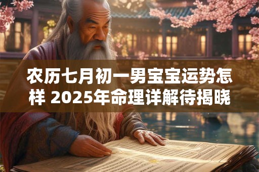 农历七月初一男宝宝运势怎样 2025年命理详解待揭晓