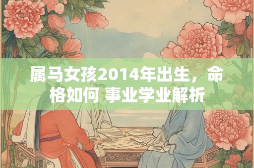 属马女孩2014年出生，命格如何 事业学业解析