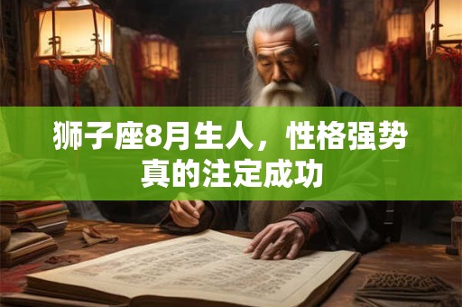 狮子座8月生人，性格强势真的注定成功