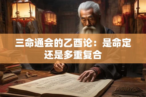 三命通会的乙酉论：是命定还是多重复合