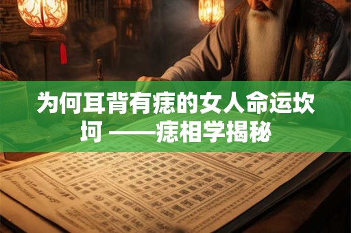 为何耳背有痣的女人命运坎坷 ——痣相学揭秘